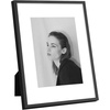 image:imageGolden State Art  12x16 Aluminum Picture Frame  with Mat for 85x11 Photo or Without Mat for 12 x 16 Photo  Real Glass Cover  Simple and Elegant Decor for Wall Mounting  1 Pack  BlackBlack