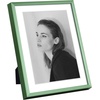 image:imageGolden State Art  12x16 Aluminum Picture Frame  with Mat for 85x11 Photo or Without Mat for 12 x 16 Photo  Real Glass Cover  Simple and Elegant Decor for Wall Mounting  1 Pack  BlackGreen