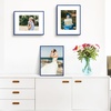 image:imageGolden State Art  12x16 Aluminum Picture Frame  with Mat for 85x11 Photo or Without Mat for 12 x 16 Photo  Real Glass Cover  Simple and Elegant Decor for Wall Mounting  1 Pack  BlackBlue