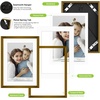 image:imageGolden State Art  12x16 Aluminum Picture Frame  with Mat for 85x11 Photo or Without Mat for 12 x 16 Photo  Real Glass Cover  Simple and Elegant Decor for Wall Mounting  1 Pack  BlackBronze