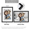 image:imageGolden State Art  12x16 Aluminum Picture Frame  with Mat for 85x11 Photo or Without Mat for 12 x 16 Photo  Real Glass Cover  Simple and Elegant Decor for Wall Mounting  1 Pack  BlackBlack
