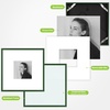 image:imageGolden State Art  12x16 Aluminum Picture Frame  with Mat for 85x11 Photo or Without Mat for 12 x 16 Photo  Real Glass Cover  Simple and Elegant Decor for Wall Mounting  1 Pack  BlackGreen