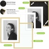 image:imageGolden State Art  12x16 Aluminum Picture Frame  with Mat for 85x11 Photo or Without Mat for 12 x 16 Photo  Real Glass Cover  Simple and Elegant Decor for Wall Mounting  1 Pack  BlackGold