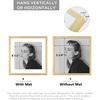 image:imageGolden State Art  12x16 Aluminum Picture Frame  with Mat for 85x11 Photo or Without Mat for 12 x 16 Photo  Real Glass Cover  Simple and Elegant Decor for Wall Mounting  1 Pack  BlackGold