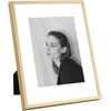 image:imageGolden State Art  12x16 Aluminum Picture Frame  with Mat for 85x11 Photo or Without Mat for 12 x 16 Photo  Real Glass Cover  Simple and Elegant Decor for Wall Mounting  1 Pack  BlackGold
