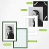 image:imageGolden State Art  12x16 Aluminum Picture Frame  with Mat for 85x11 Photo or Without Mat for 12 x 16 Photo  Real Glass Cover  Simple and Elegant Decor for Wall Mounting  1 Pack  BlackGreen