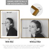 image:imageGolden State Art  12x16 Aluminum Picture Frame  with Mat for 85x11 Photo or Without Mat for 12 x 16 Photo  Real Glass Cover  Simple and Elegant Decor for Wall Mounting  1 Pack  BlackBronze