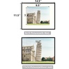 image:imageGolden State Art 11x14 8x10 Aluminum Picture Frames 7Piece Set with Mats  Wall Mountable Real Glass Black Gallery Style for Home Office