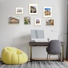 image:imageGolden State Art 11x14 8x10 Aluminum Picture Frames 7Piece Set with Mats  Wall Mountable Real Glass Gold Gallery Style for Home Office