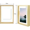 image:imageGolden State Art 11x14 Floating Picture Frame Aluminum Tempered Clear Glass Displays Any Size Photo Up to 11 x 14 for Home or Gallery Decoration Gold 6 PackGold