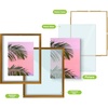 image:imageGolden State Art 11x14 Floating Picture Frame Aluminum Tempered Clear Glass Displays Any Size Photo Up to 11 x 14 for Home or Gallery Decoration Gold 6 PackBronze