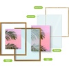 image:imageGolden State Art 11x14 Floating Picture Frame Aluminum Tempered Clear Glass Displays Any Size Photo Up to 11 x 14 for Home or Gallery Decoration Gold 6 PackBronze
