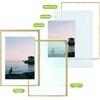 image:imageGolden State Art 11x14 Floating Picture Frame Aluminum Tempered Clear Glass Displays Any Size Photo Up to 11 x 14 for Home or Gallery Decoration Gold 6 PackGold