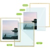 image:imageGolden State Art 11x14 Floating Picture Frame Aluminum Tempered Clear Glass Displays Any Size Photo Up to 11 x 14 for Home or Gallery Decoration Gold 6 PackGold
