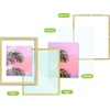 image:imageGolden State Art 11x14 Floating Picture Frame Aluminum Tempered Clear Glass Displays Any Size Photo Up to 11 x 14 for Home or Gallery Decoration Gold 6 PackGold
