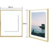 image:imageGolden State Art 11x14 Floating Picture Frame Aluminum Tempered Clear Glass Displays Any Size Photo Up to 11 x 14 for Home or Gallery Decoration Gold 6 PackGold