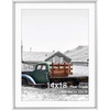 image:imageGolden State Art 11x14 Gold Picture Frame Displays Photo 8x10 with Mat or 11 x 14 Without Mat for Wall Mounting Classic Satin Aluminum Frames with Real Glass Pack of 1Silver