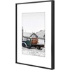 image:imageGolden State Art 11x14 Gold Picture Frame Displays Photo 8x10 with Mat or 11 x 14 Without Mat for Wall Mounting Classic Satin Aluminum Frames with Real Glass Pack of 1Black