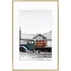 image:imageGolden State Art 11x14 Gold Picture Frame Displays Photo 8x10 with Mat or 11 x 14 Without Mat for Wall Mounting Classic Satin Aluminum Frames with Real Glass Pack of 1Gold