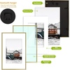 image:imageGolden State Art 11x14 Gold Picture Frame Displays Photo 8x10 with Mat or 11 x 14 Without Mat for Wall Mounting Classic Satin Aluminum Frames with Real Glass Pack of 1Gold