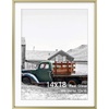 image:imageGolden State Art 11x14 Gold Picture Frame Displays Photo 8x10 with Mat or 11 x 14 Without Mat for Wall Mounting Classic Satin Aluminum Frames with Real Glass Pack of 1Gold