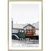 image:imageGolden State Art 11x14 Gold Picture Frame Displays Photo 8x10 with Mat or 11 x 14 Without Mat for Wall Mounting Classic Satin Aluminum Frames with Real Glass Pack of 1Gold