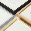 image:imageGolden State Art 11x14 Gold Picture Frame Displays Photo 8x10 with Mat or 11 x 14 Without Mat for Wall Mounting Classic Satin Aluminum Frames with Real Glass Pack of 1Black