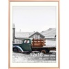 image:imageGolden State Art 11x14 Gold Picture Frame Displays Photo 8x10 with Mat or 11 x 14 Without Mat for Wall Mounting Classic Satin Aluminum Frames with Real Glass Pack of 1Rose Gold