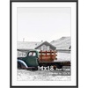 image:imageGolden State Art 11x14 Gold Picture Frame Displays Photo 8x10 with Mat or 11 x 14 Without Mat for Wall Mounting Classic Satin Aluminum Frames with Real Glass Pack of 1Black