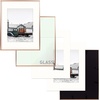 image:imageGolden State Art 11x14 Gold Picture Frame Displays Photo 8x10 with Mat or 11 x 14 Without Mat for Wall Mounting Classic Satin Aluminum Frames with Real Glass Pack of 1Rose Gold