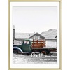image:imageGolden State Art 11x14 Gold Picture Frame Displays Photo 8x10 with Mat or 11 x 14 Without Mat for Wall Mounting Classic Satin Aluminum Frames with Real Glass Pack of 1Gold