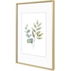 image:imageGolden State Art 11x14 Gold Picture Frame Displays Photo 8x10 with Mat or 11 x 14 Without Mat for Wall Mounting Classic Satin Aluminum Frames with Real Glass Pack of 1Gold