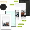 image:imageGolden State Art 11x14 Gold Picture Frame Displays Photo 8x10 with Mat or 11 x 14 Without Mat for Wall Mounting Classic Satin Aluminum Frames with Real Glass Pack of 1Black