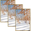 image:imageGolden State Art 11x14 Picture Frame 3 Pack  Aluminum Frames with 8x10 Removable Mats amp Real Glass Display 11x14 Posters or 8x10 Photos  Gold Gallery Wall Frames for Home Office DecorBronze