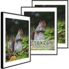 image:imageGolden State Art 11x14 Picture Frame 3 Pack  Aluminum Frames with 8x10 Removable Mats amp Real Glass Display 11x14 Posters or 8x10 Photos  Gold Gallery Wall Frames for Home Office DecorBlack