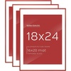 image:imageGolden State Art 11x14 Picture Frame 3 Pack  Aluminum Frames with 8x10 Removable Mats amp Real Glass Display 11x14 Posters or 8x10 Photos  Gold Gallery Wall Frames for Home Office DecorRed