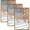 image:imageGolden State Art 11x14 Picture Frame 3 Pack  Aluminum Frames with 8x10 Removable Mats amp Real Glass Display 11x14 Posters or 8x10 Photos  Gold Gallery Wall Frames for Home Office DecorBronze