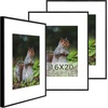 image:imageGolden State Art 11x14 Picture Frame 3 Pack  Aluminum Frames with 8x10 Removable Mats amp Real Glass Display 11x14 Posters or 8x10 Photos  Gold Gallery Wall Frames for Home Office DecorBlack