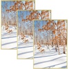 image:imageGolden State Art 11x14 Picture Frame 3 Pack  Aluminum Frames with 8x10 Removable Mats amp Real Glass Display 11x14 Posters or 8x10 Photos  Gold Gallery Wall Frames for Home Office DecorGold