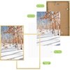 image:imageGolden State Art 11x14 Picture Frame 3 Pack  Aluminum Frames with 8x10 Removable Mats amp Real Glass Display 11x14 Posters or 8x10 Photos  Gold Gallery Wall Frames for Home Office DecorGold