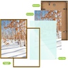 image:imageGolden State Art 11x14 Picture Frame 3 Pack  Aluminum Frames with 8x10 Removable Mats amp Real Glass Display 11x14 Posters or 8x10 Photos  Gold Gallery Wall Frames for Home Office DecorBronze