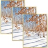 image:imageGolden State Art 11x14 Picture Frame 3 Pack  Aluminum Frames with 8x10 Removable Mats amp Real Glass Display 11x14 Posters or 8x10 Photos  Gold Gallery Wall Frames for Home Office DecorGold