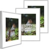 image:imageGolden State Art 11x14 Picture Frame 3 Pack  Aluminum Frames with 8x10 Removable Mats amp Real Glass Display 11x14 Posters or 8x10 Photos  Gold Gallery Wall Frames for Home Office DecorSilver