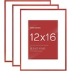 image:imageGolden State Art 11x14 Picture Frame 3 Pack  Aluminum Frames with 8x10 Removable Mats amp Real Glass Display 11x14 Posters or 8x10 Photos  Gold Gallery Wall Frames for Home Office DecorRed