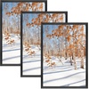 image:imageGolden State Art 11x14 Picture Frame 3 Pack  Aluminum Frames with 8x10 Removable Mats amp Real Glass Display 11x14 Posters or 8x10 Photos  Gold Gallery Wall Frames for Home Office DecorBlack