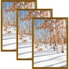 image:imageGolden State Art 11x14 Picture Frame 3 Pack  Aluminum Frames with 8x10 Removable Mats amp Real Glass Display 11x14 Posters or 8x10 Photos  Gold Gallery Wall Frames for Home Office DecorBronze