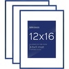image:imageGolden State Art 11x14 Picture Frame 3 Pack  Aluminum Frames with 8x10 Removable Mats amp Real Glass Display 11x14 Posters or 8x10 Photos  Gold Gallery Wall Frames for Home Office DecorBlue