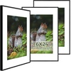 image:imageGolden State Art 11x14 Picture Frame 3 Pack  Aluminum Frames with 8x10 Removable Mats amp Real Glass Display 11x14 Posters or 8x10 Photos  Gold Gallery Wall Frames for Home Office DecorBlack