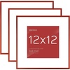 image:imageGolden State Art 11x14 Picture Frame 3 Pack  Aluminum Frames with 8x10 Removable Mats amp Real Glass Display 11x14 Posters or 8x10 Photos  Gold Gallery Wall Frames for Home Office DecorRed