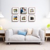 image:imageGolden State Art 12x12 Aluminum Picture Frame 4 Pack Metal Frames with Removable Mat for 8x8 Photos Artwork Prints Wall Mountable Blue Gold Green Red
